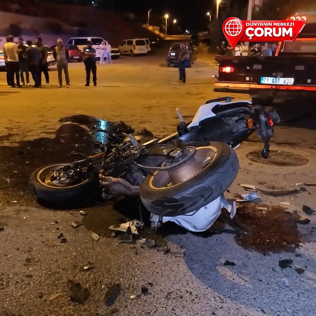 Çorumlu Uzman çavuşun hayatını kaybettiği kaza kameraya yansıdı